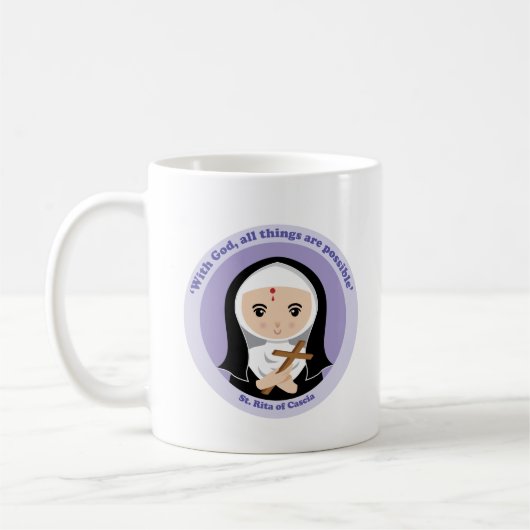 St. Rita von Cascia Kaffeetasse (Links)