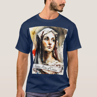 St Rita von Cascia Katholische Kirche Heilige Reli T-Shirt