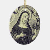 St. Rita von Cascia Keramik Ornament (Rechts)