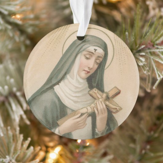 St. Rita von Cascia (M 015) Circular Acrylic Ornament (Baum)