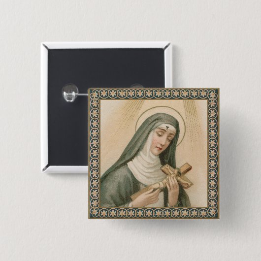 St. Rita von Cascia (M 015) Platz Button (Vorne & Hinten)