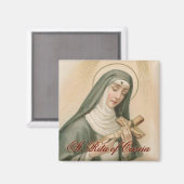 St. Rita von Cascia (M 015) Platz Magnet (Vorderseite/Rückseite)
