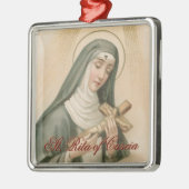 St. Rita von Cascia (M 015) Platz Ornament Aus Metall (Links)