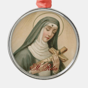 St. Rita von Cascia (M 015) Rundgang Ornament Aus Metall