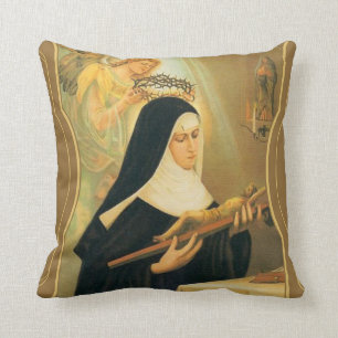 St. Rita von Cascia w/Crown des Dornen-Engels Kissen