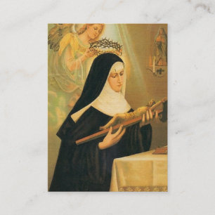 St. Rita von Cascia w/Crown des Dornen-Engels Visitenkarte