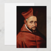St. Robert Bellarmin Schutzpatron der Kirchenrecht Einladung (Vorne/Hinten)