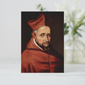 St. Robert Bellarmine Römische Bibliothek Kunst Dankeskarte (Stehend Vorderseite)