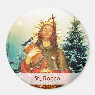St. Rocco - San Rocco - runder Magnet St. Roch