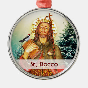 St. Rocco - San Rocco - St. Roch Vorlage Silbernes Ornament