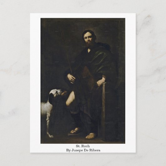 St. Roch by Jusepe de Ribera Postkarte (Vorderseite)