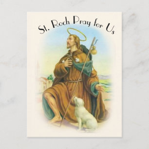 St. Roch Rocco Italienischer Schutzheilige der Hun Postkarte