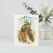 St. Roch Rocco Italienischer Schutzheilige der Hun Postkarte (Stehend Vorderseite)