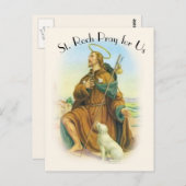 St. Roch Rocco Italienischer Schutzheilige der Hun Postkarte (Vorne/Hinten)