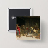 St. Roch, welches die Pest kuriert Button (Vorne & Hinten)