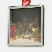 St. Roch, welches die Pest kuriert Silbernes Ornament (Links)