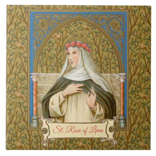 St. Rosa von Lima (BK 020) Fliese (Vorderseite)