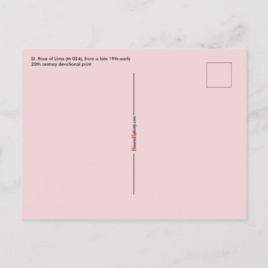 St. Rose Lima by Night (M 024) Postkarte (Rückseite)