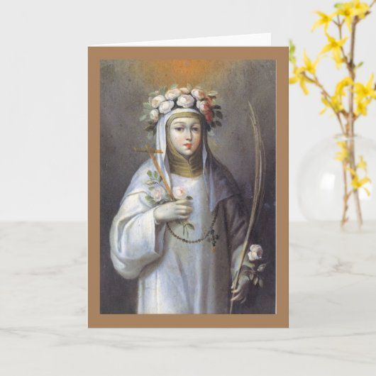 St. Rose Lima Card Karte (Gelbe Blume)