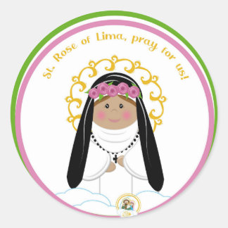 St. Rose Lima Runder Aufkleber