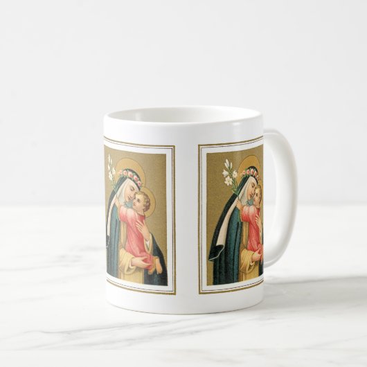 St. Rose Lima und das Christkind (M 023) Kaffeetasse (VorderseiteRechts)