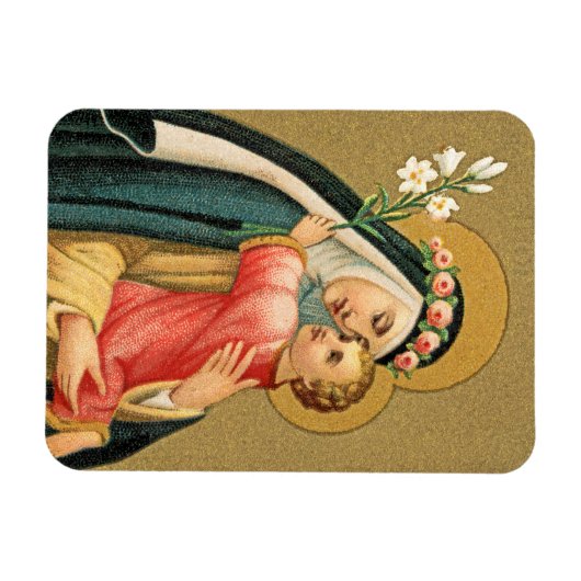 St. Rose Lima und das Christkind (M 023) Magnet (Horizontal)