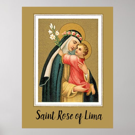 St. Rose Lima und das Christkind (M 023) Poster (Vorne)
