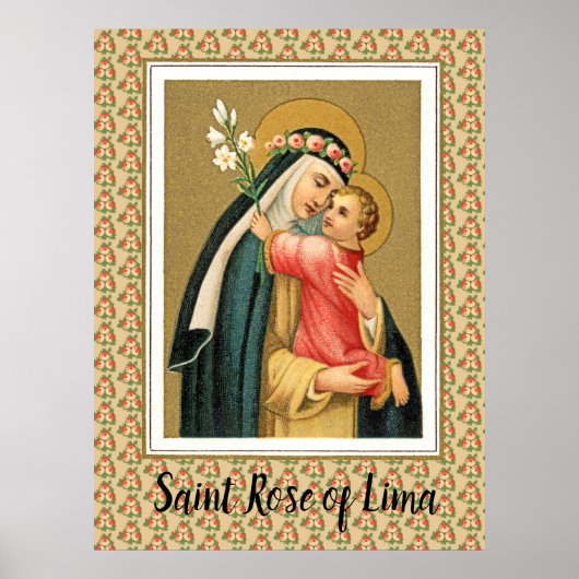 St. Rose Lima und das Christkind (M 023) Poster (Vorne)