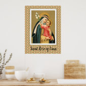 St. Rose Lima und das Christkind (M 023) Poster (Küche)