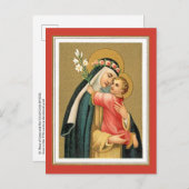 St. Rose Lima und das Christkind (M 023) Postkarte (Vorne/Hinten)