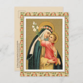 St. Rose Lima und das Christkind (M 023) Postkarte (Vorne/Hinten)