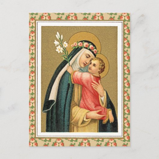 St. Rose Lima und das Christkind (M 023) Postkarte (Vorderseite)