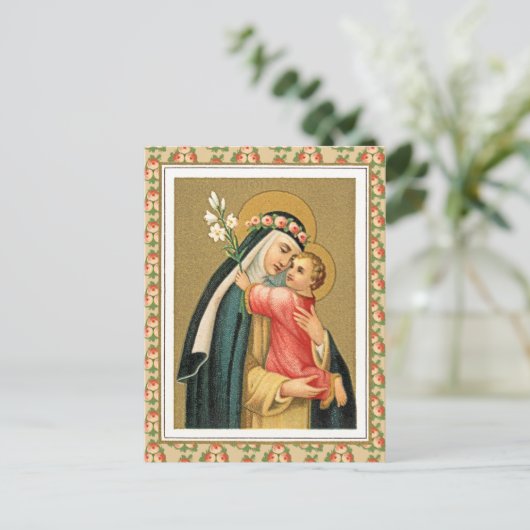St. Rose Lima und das Christkind (M 023) Postkarte (Stehend Vorderseite)