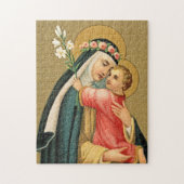 St. Rose Lima und das Christkind (M 023) Puzzle (Vertikal)