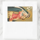 St. Rose Lima und das Christkind (M 023) Rechteckiger Aufkleber (Tasche)