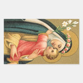 St. Rose Lima und das Christkind (M 023) Rechteckiger Aufkleber (Vorderseite)
