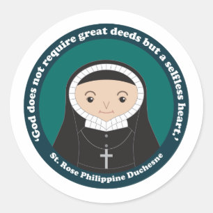St. Rose Philippine Duchesne Runder Aufkleber