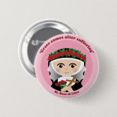 St. Rose von Lima Button (Vorne & Hinten)