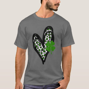 St.Sain Patrick's Day - Liebe Kleeblatt Leopard He T-Shirt