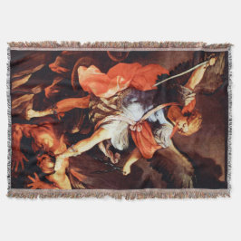 St Saint Michael Archangel Angel Throw Blanket Decke