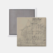 St. Sauveur, Dives, Normandie, c.1821 Magnet (Vorderseite/Rückseite)