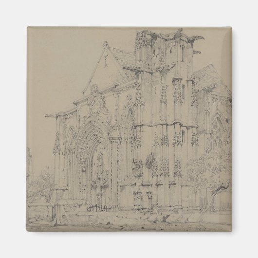 St. Sauveur, Dives, Normandie, c.1821 Magnet (Vorne)