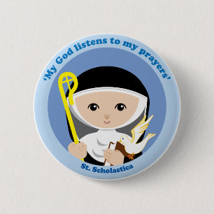 St. Scholastica Button