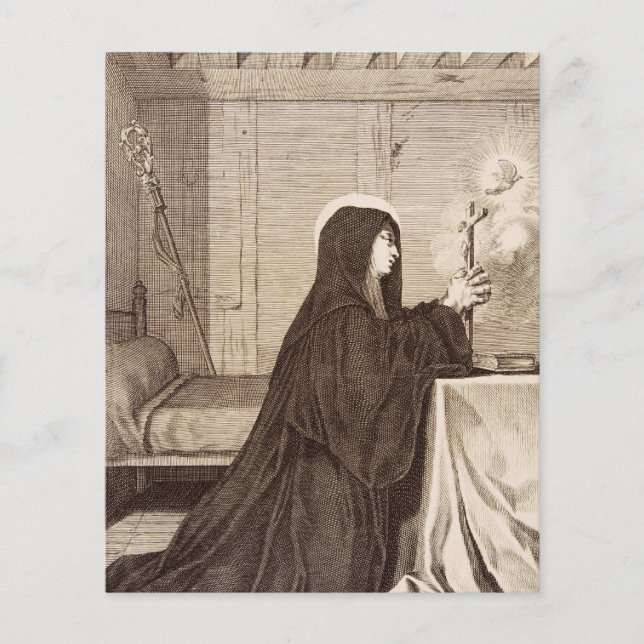 St. Scholastica Gönnerin der Schule (Vorderseite)