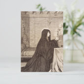 St. Scholastica Gönnerin der Schule Dankeskarte (Stehend Vorderseite)