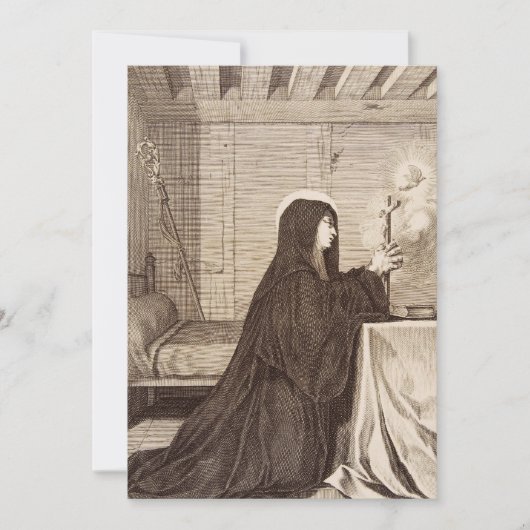 St. Scholastica Gönnerin der Schule Einladung (Vorderseite)