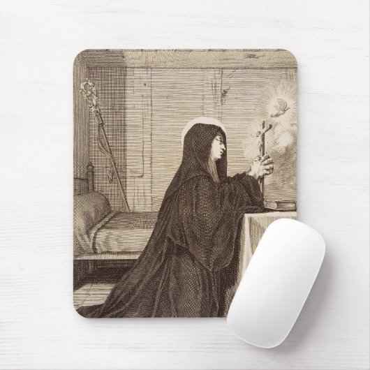 St. Scholastica Gönnerin der Schule Mousepad (Mit Mouse)