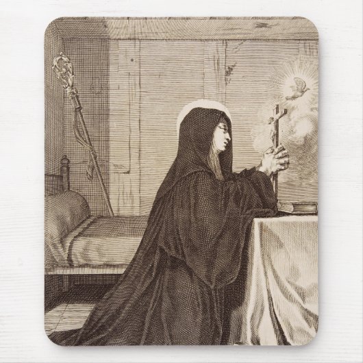 St. Scholastica Gönnerin der Schule Mousepad (Vorne)