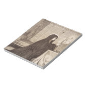 St. Scholastica Gönnerin der Schule Notizblock (Rotiert)