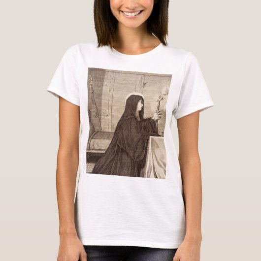 St. Scholastica Gönnerin der Schule T-Shirt (Vorderseite)
